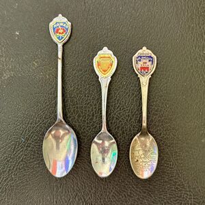 3 Vintage Silver Plate Souvenir Spoons. L.A. Chinatown, Hawaii & Arkansas.